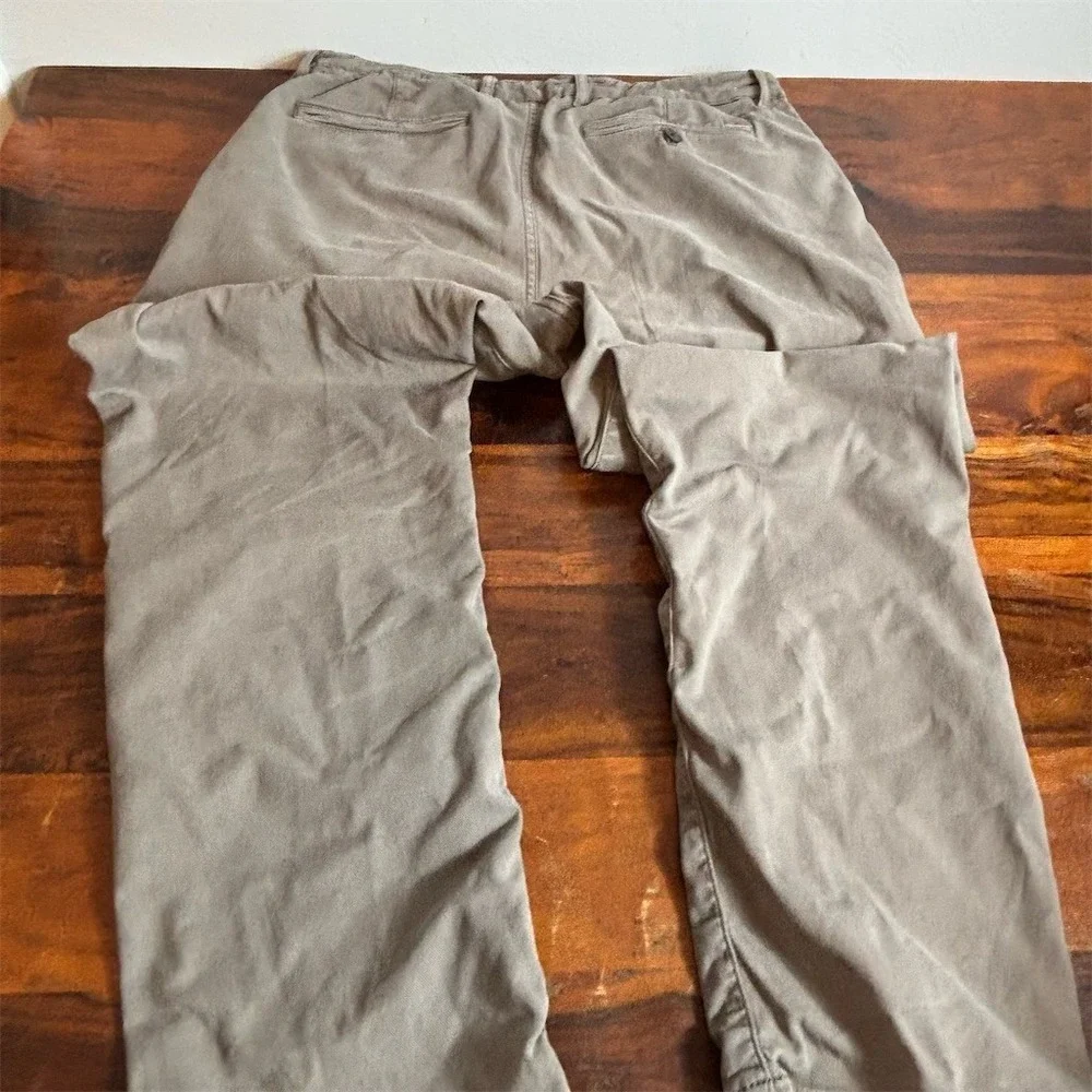 Coastline Chino Pants‎ Mens 33x30 Gray Tailored Fit Stretch Flat Front